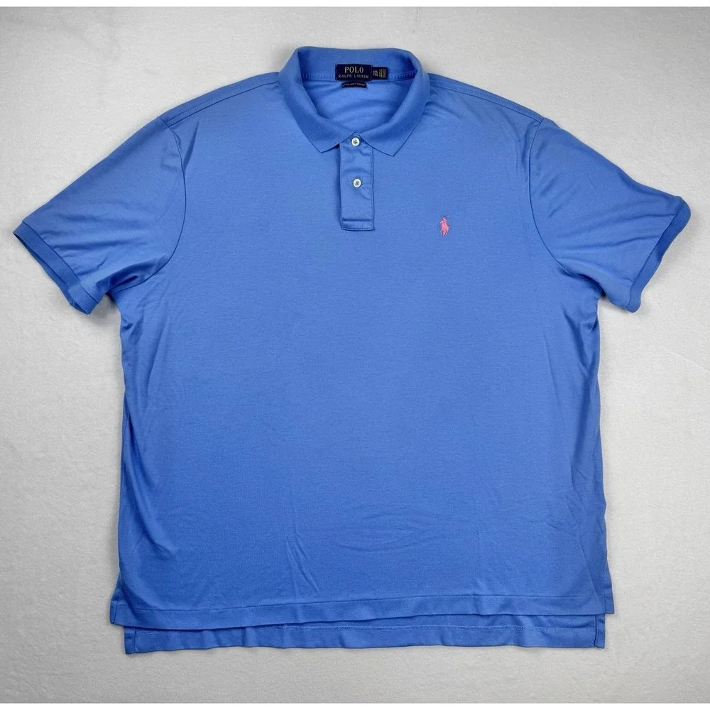 Polo Ralph Lauren Pima Soft Touch Polo Shirt‎ Blue Size XXL